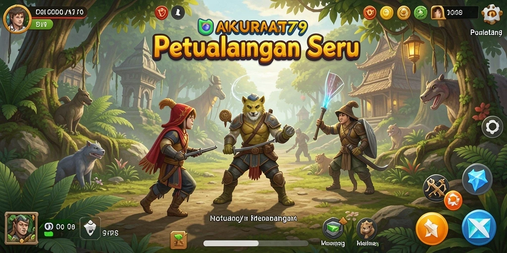 Antarmuka permainan AKURAT79 yang menawan dan penuh petualangan.