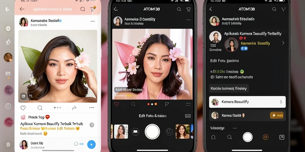 Antarmuka intuitif ATOM138 untuk editing foto yang lebih menarik.