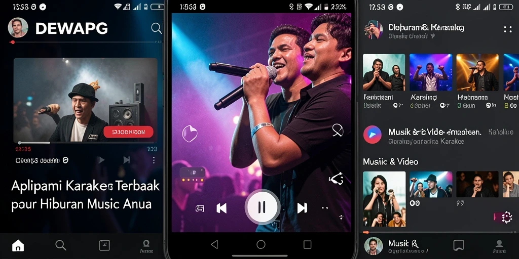 Tampilan antarmuka DEWAPG yang menarik untuk karaoke.