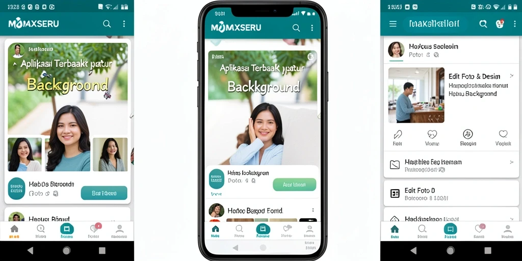 Antarmuka pengguna <strong>MAXSERU</strong> saat menghapus background foto.