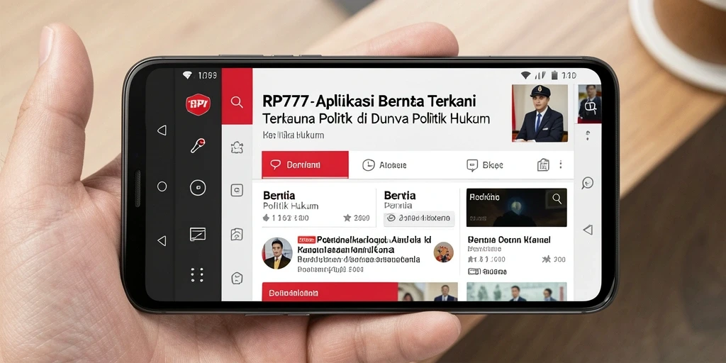 Tampilan antarmuka aplikasi RP777 yang modern dan informatif.
