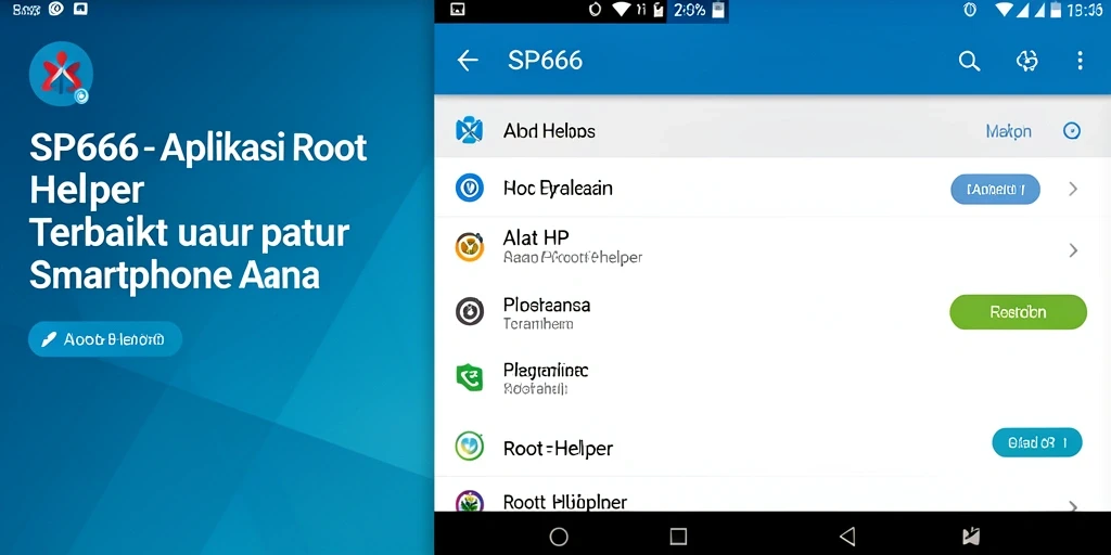 Tampilan antarmuka SP666 yang ramah pengguna untuk Root Helper.