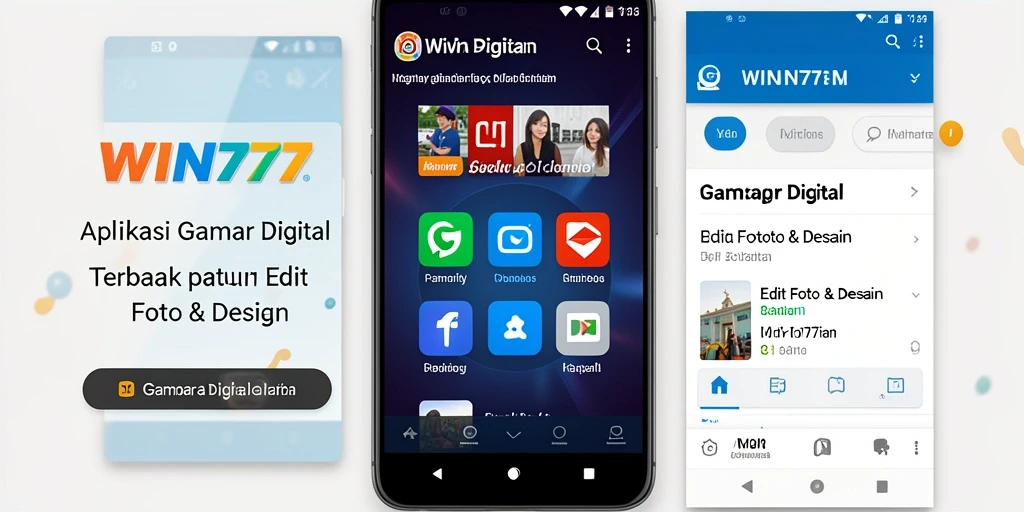 Screenshot antarmuka aplikasi WIN777 yang menampilkan fitur Gambar Digital.